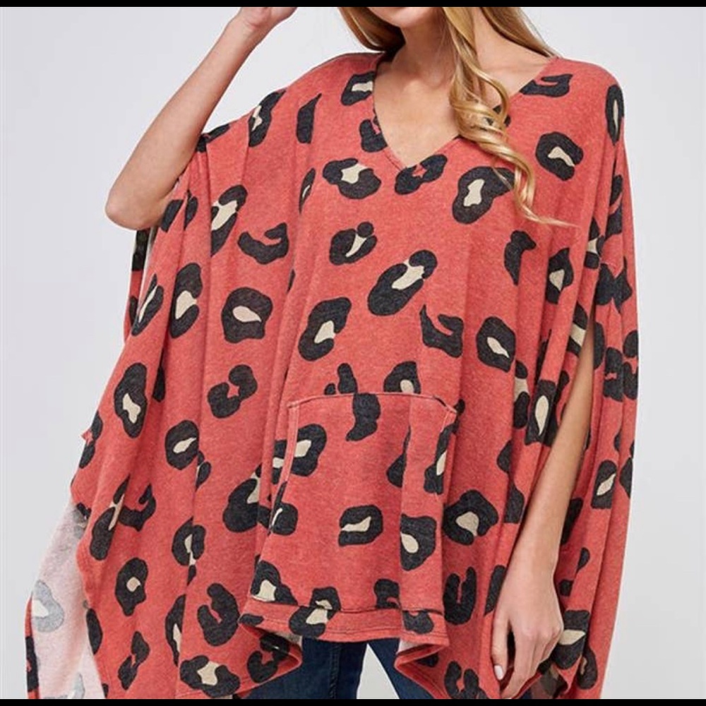 Animal Print Poncho
